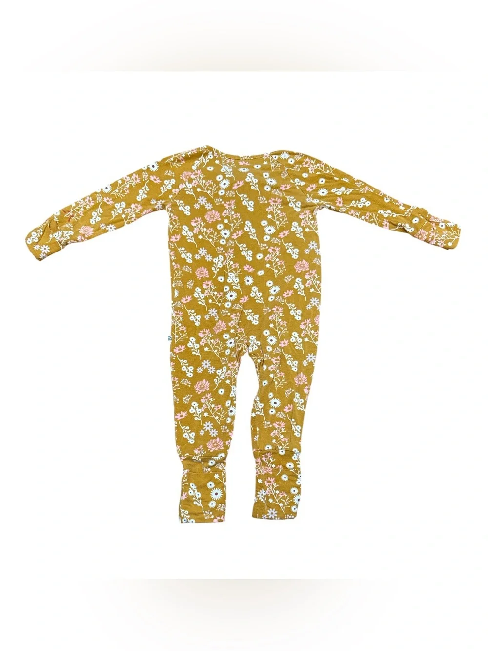 Emerson and Friends Floral Baby Bamboo Convertible Footie Romper 6-12 Months